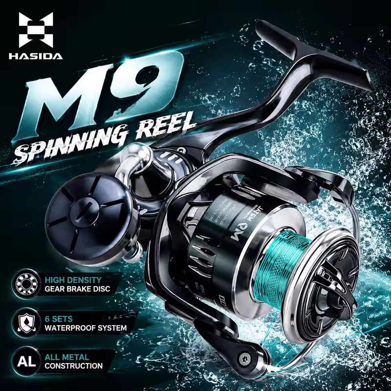 Fishing Boat Steering Wheel - 하시다 M9 스피닝 릴, 풀 메탈
